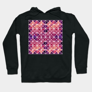 Sunset Geometric Grid Pattern Hoodie